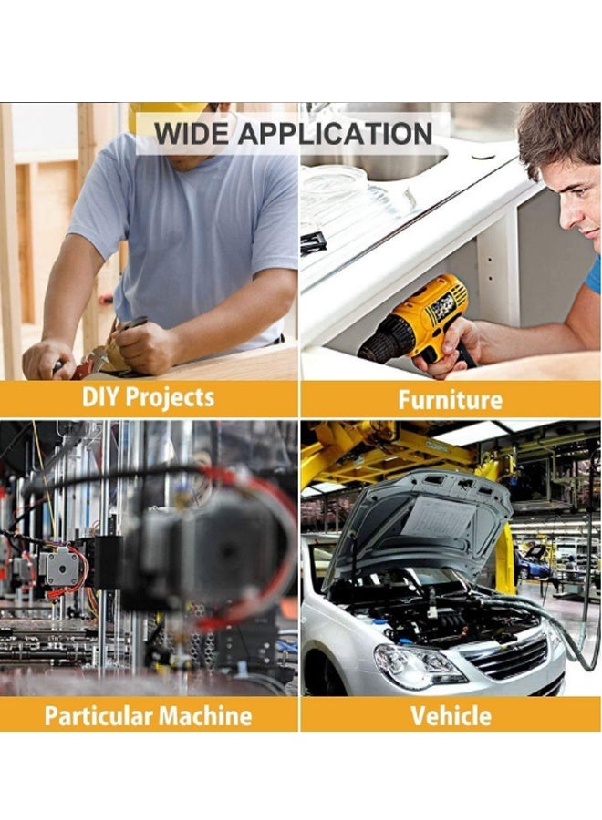 300 pieces of wood screw combination kit for quick self tapping screws, drywall anchor kit for self drilling, cross drive flat head self tapping screws, cabinet screws, black wood screws - Image 5